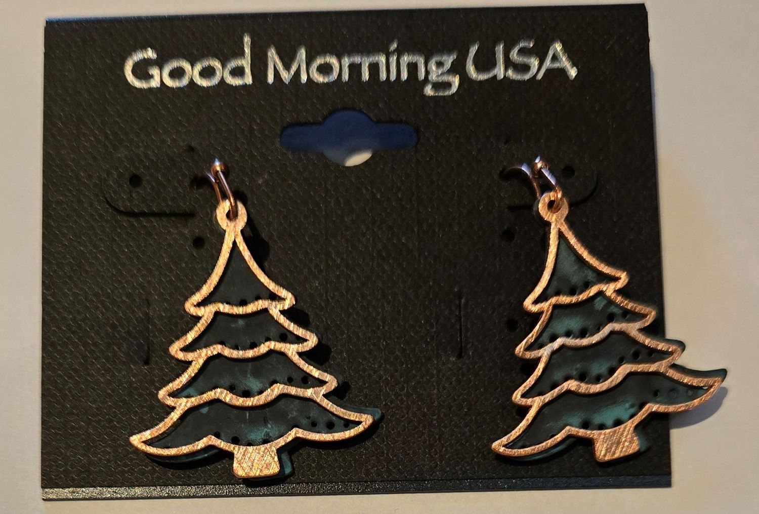 Christmas Earring, Color: Green/Gold, Size: O/S