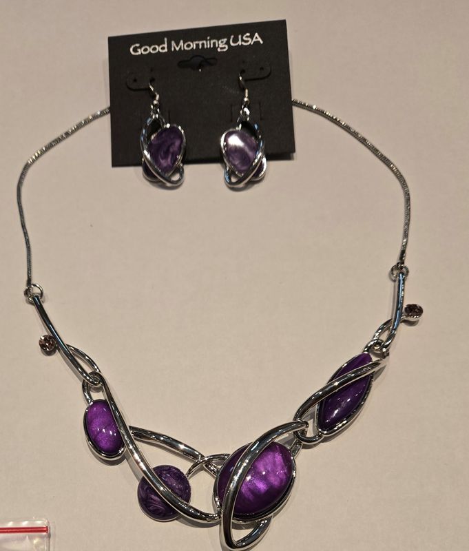 Purple Necklace Set