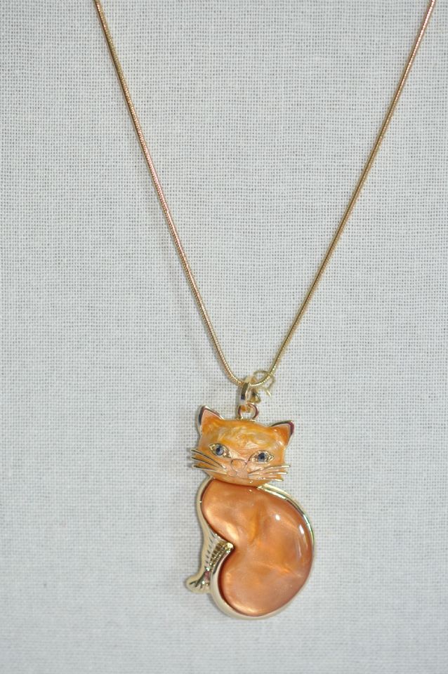 Cat Necklace, Color: Brown, Size: O/S