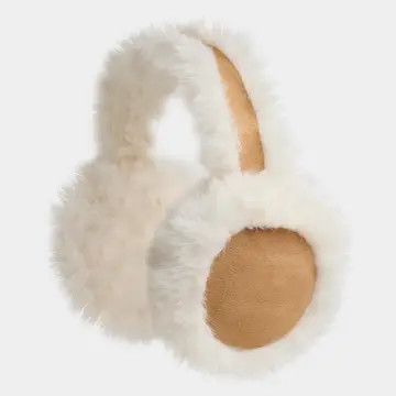 Suede Earmuffs, Color: Cognac, Size: O/S