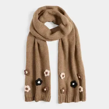 Flower Knit Scarf