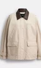 Washed Utility Jacket, Color: Vanilla, Size: Small