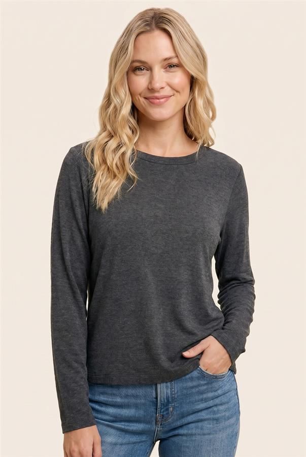 LS Crew Neck Jersey, Color: Charcoal, Size: Small