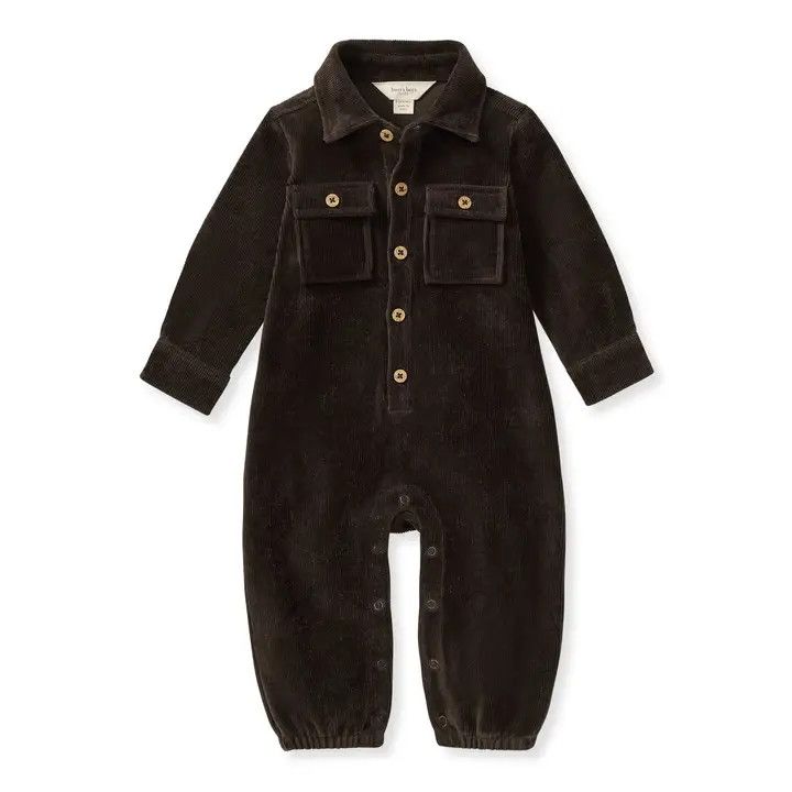 Corduroy Jumpsuit, Color: Shadow, Size: 3-6 M