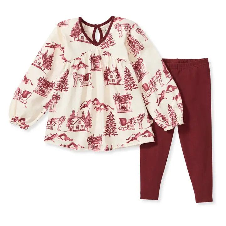 2 pc Xmas Set, Color: Vintage, Size: 3-6 M