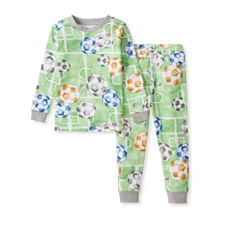 2 pc Soccer Pajamas, Color: GRP, Size: 24 M