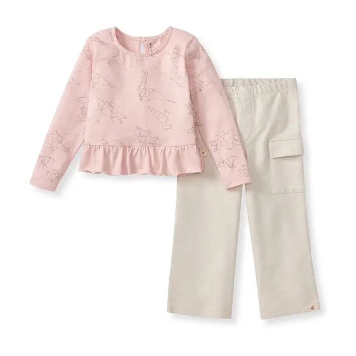 Dinos Tee &amp; Pants, Color: Pink, Size: 3-6 mon