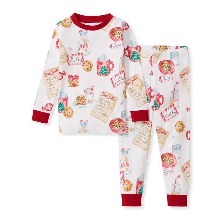 Santa 2 pc Pajama, Color: Cloud, Size: 12 mon