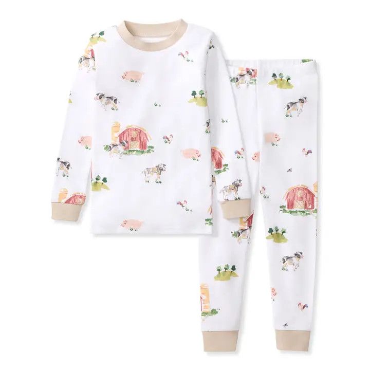 Barnyard 2pc Pajama, Color: Cloud, Size: 3T