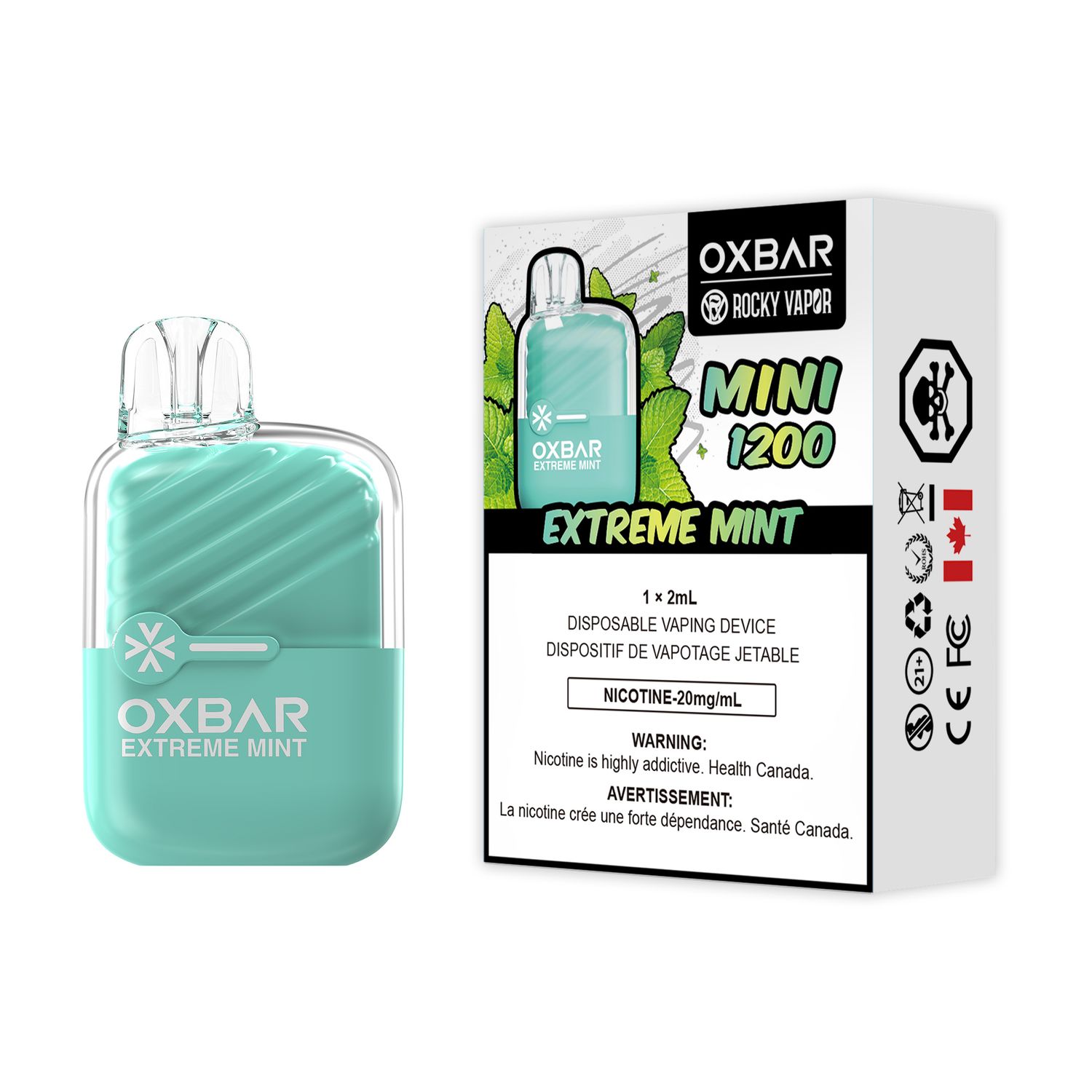 OXBAR MINI 1200, FLAVOUR: EXTREME MINT