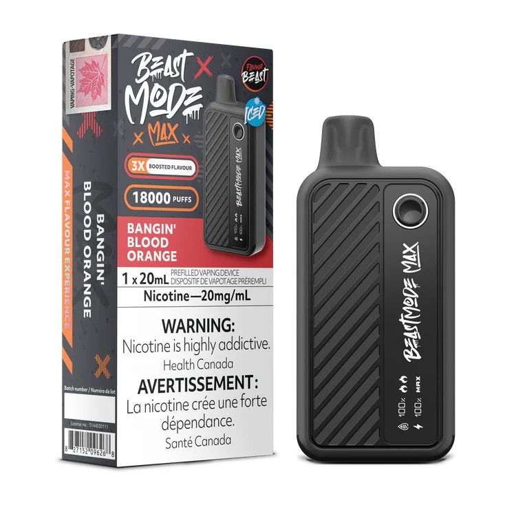 FLAVOUR BEAST - BEAST MODE MAX 18K, Size: BANGIN&#39; BLOOD ORANGE