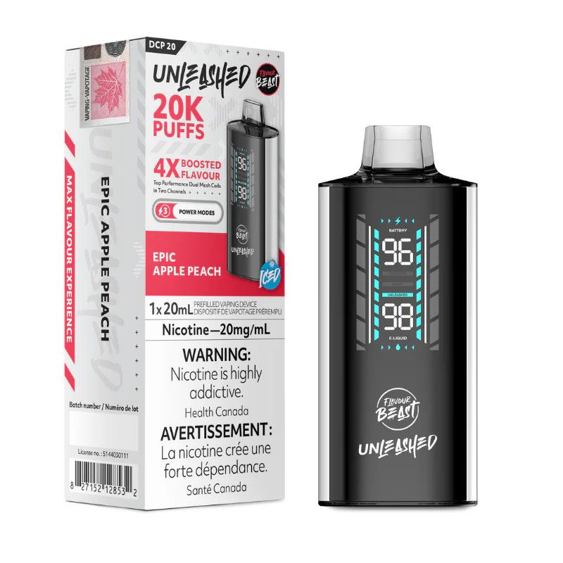 Flavour Beast Unleashed DCP 20K Disposable, Color: EPIC APPLE PEACH
