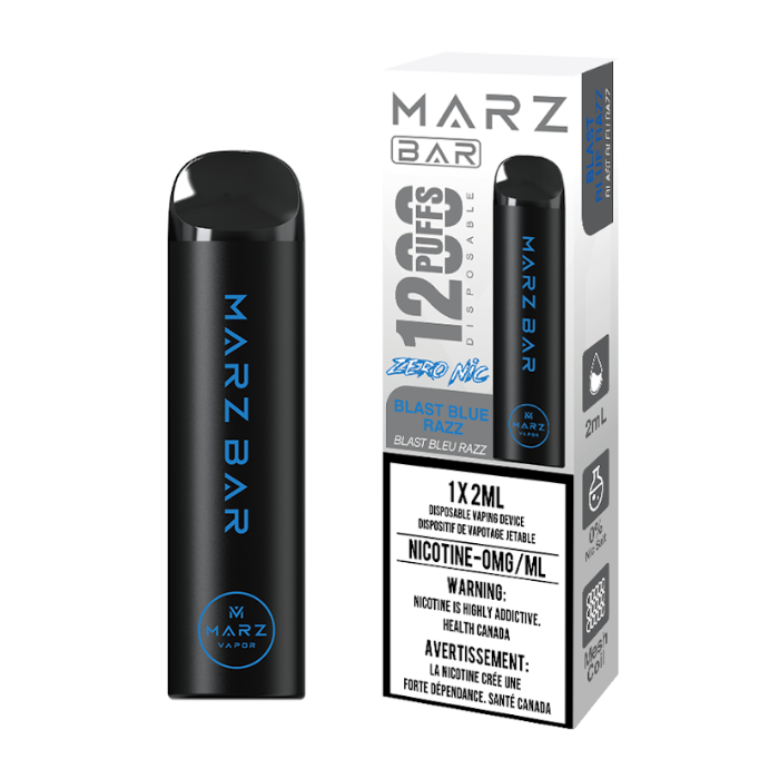 MARZ BAR 1200 ZERO NIC, FLAVOUR: BLAST BLUE RAZZ