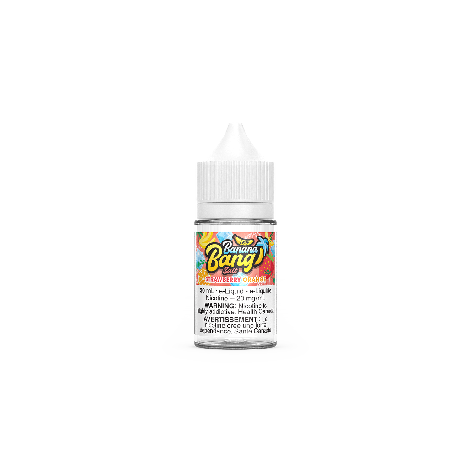 BANANA BANG SALT NIC - 30ML, Size: 12 MG, Color: ICE STRAWBERRY ORANGE