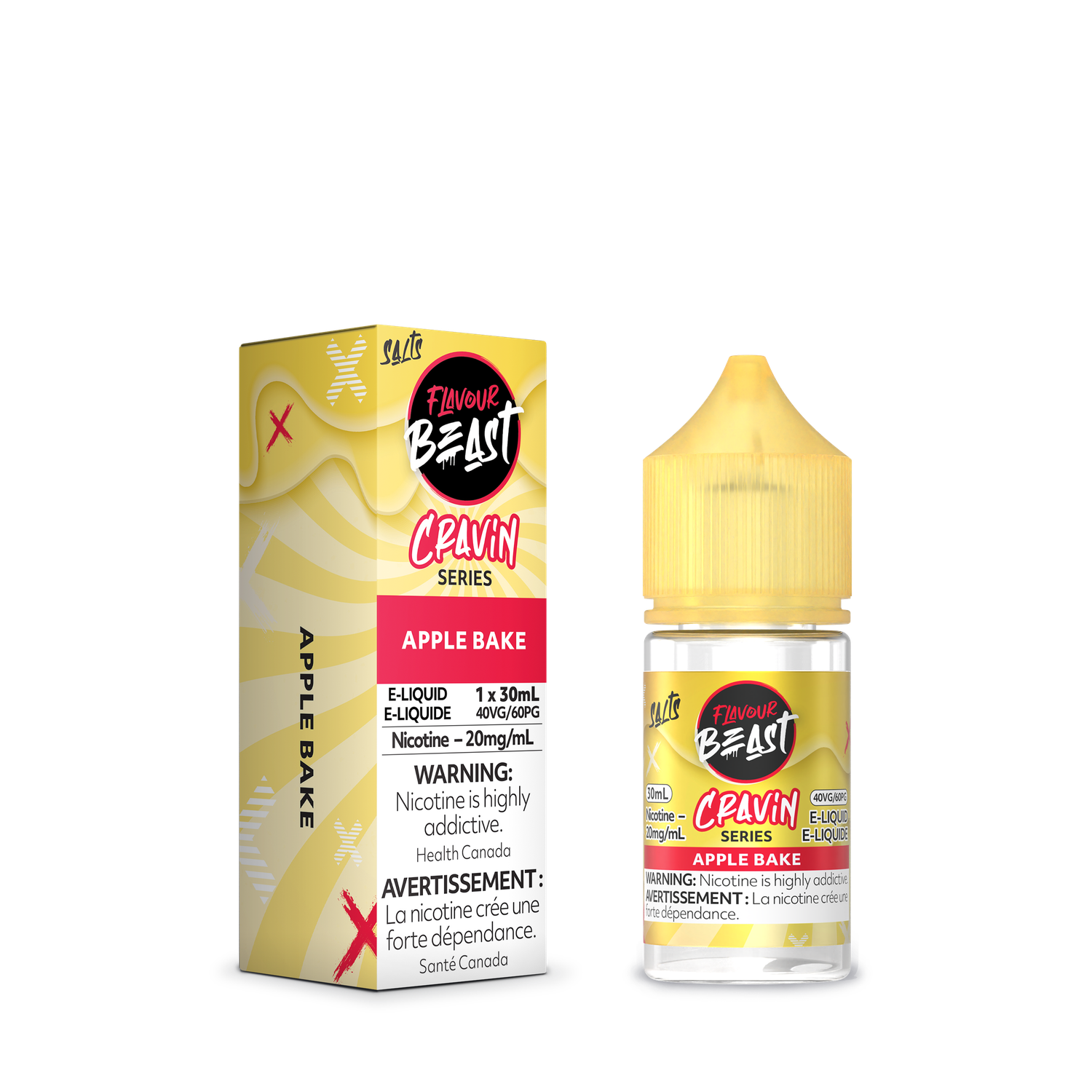 FLAVOUR BEAST SALT 30mL  CRAVIN, FLAVOUR: APPLE BAKE, NICOTINE: 20