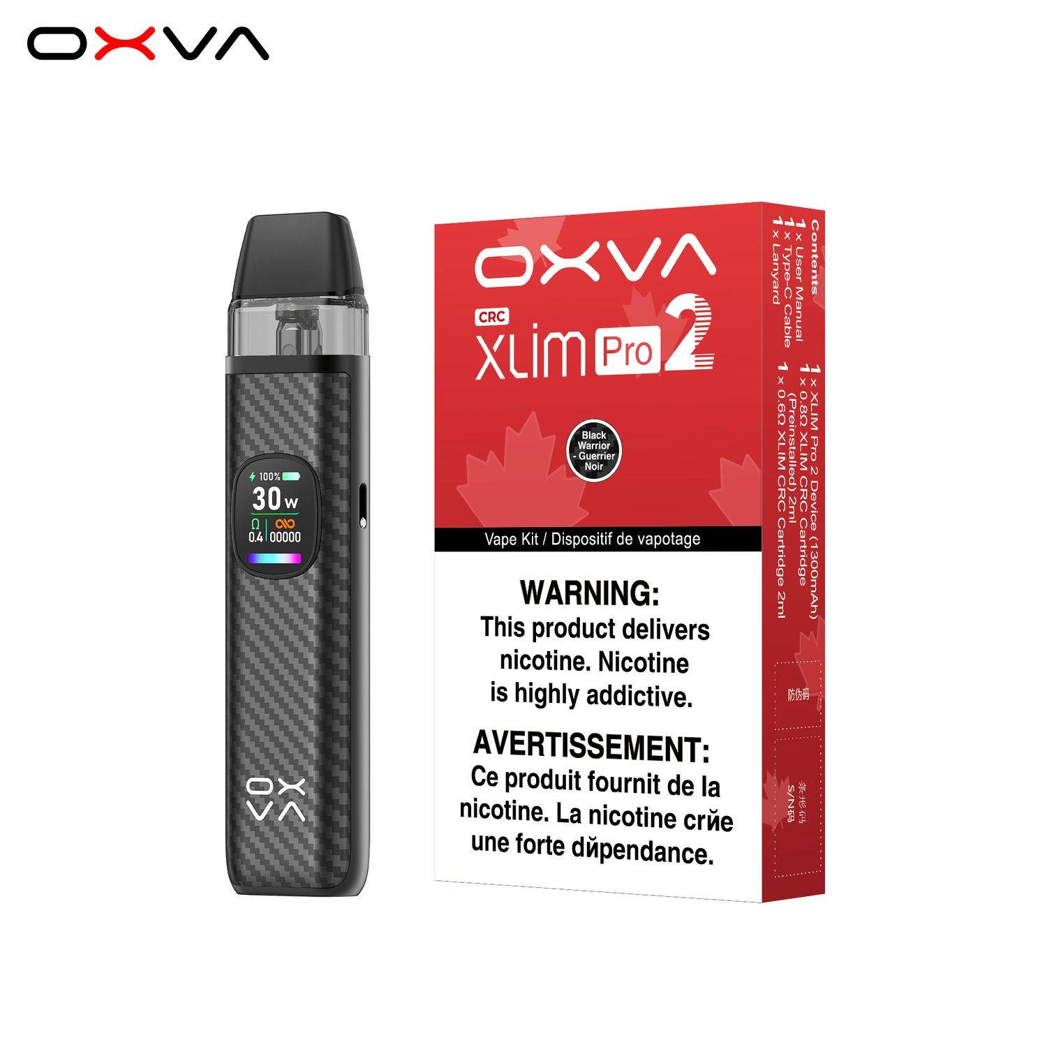 OXVA XLIM PRO 2 POD KIT, Color: BLACK WARRIOR