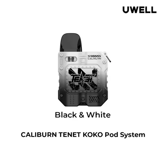 UWELL CALIBURN TENET KOKO POD KIT [CRC], Color: BLACK AND WHITE