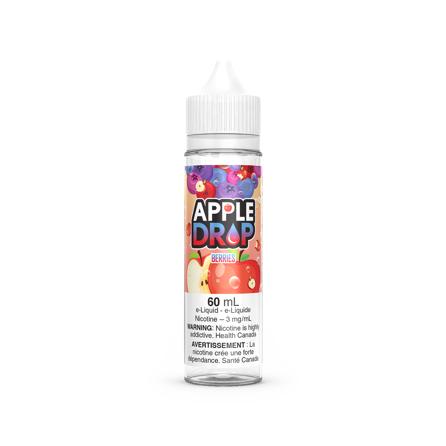 APPLE DROP FREEBASE - 60ML, Color: BERRIES, Size: 3 MG