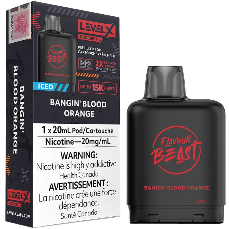 LEVEL X BOOST G2 FLAVOUR BEAST, FLAVOUR: BANGIN' BLOOD ORANGE