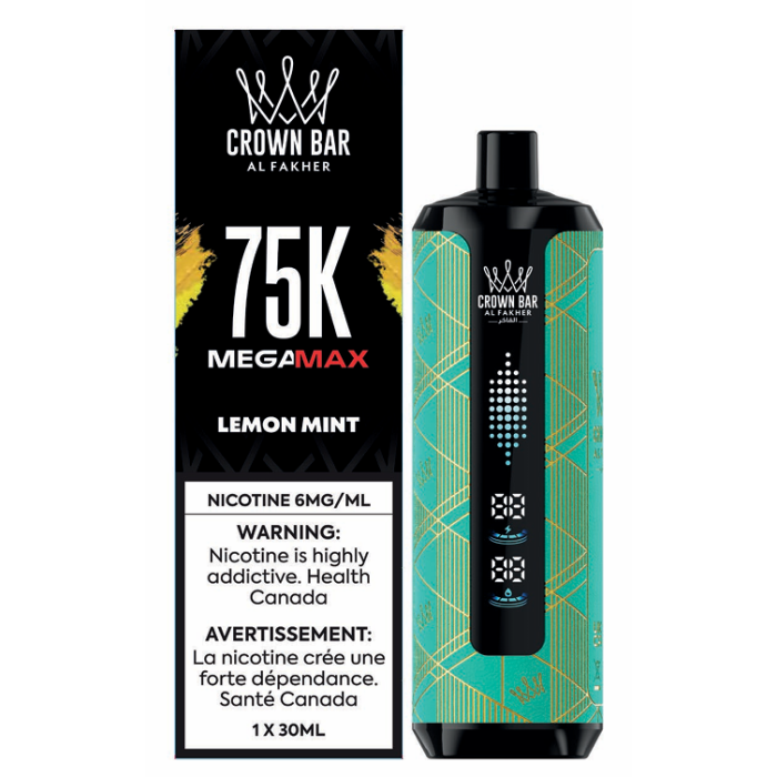 Crown Bar Al Fakher MegaMax Hookah Vape | 75,000 Puffs, 30mL, Big Clouds