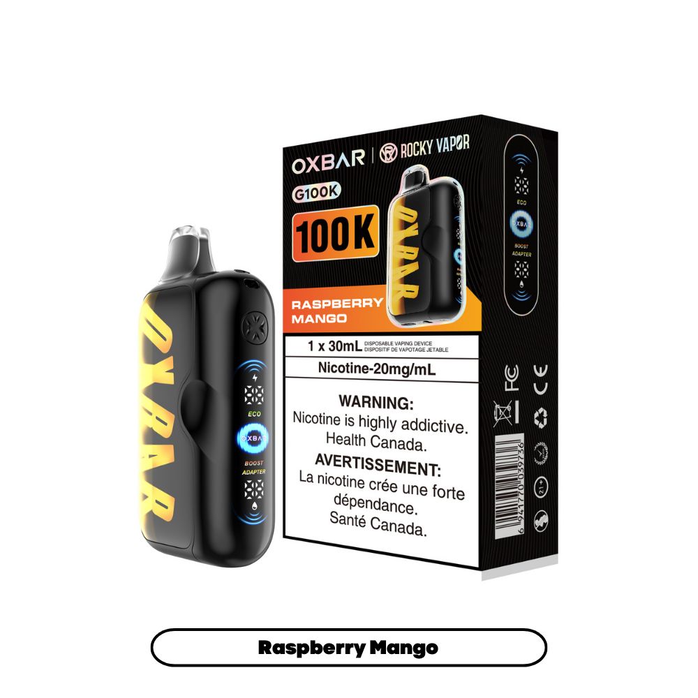 ROCKY VAPOR OXBAR G100K, FLAVOUR: RASSPBERRY MANGO