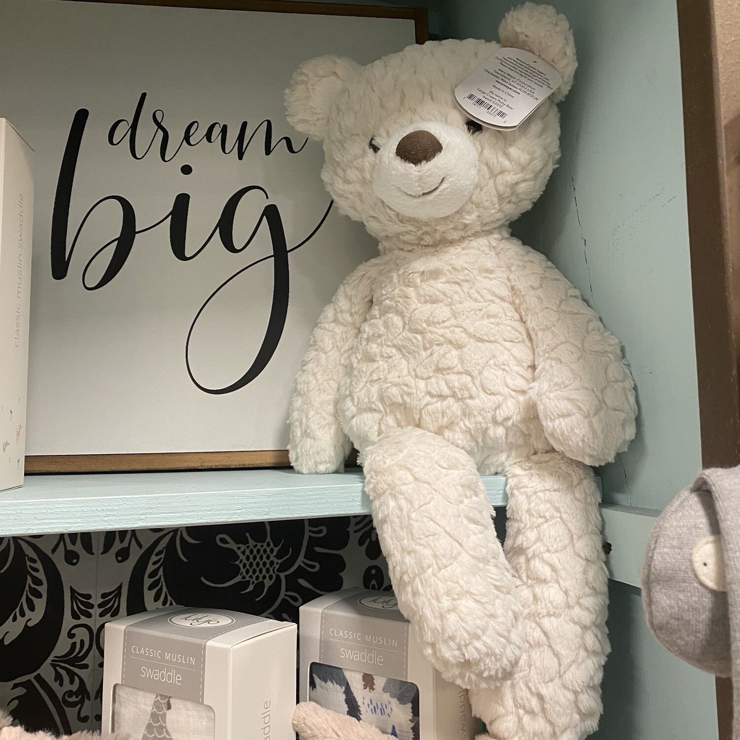 Soft Plush, Large Cream Putty Bear