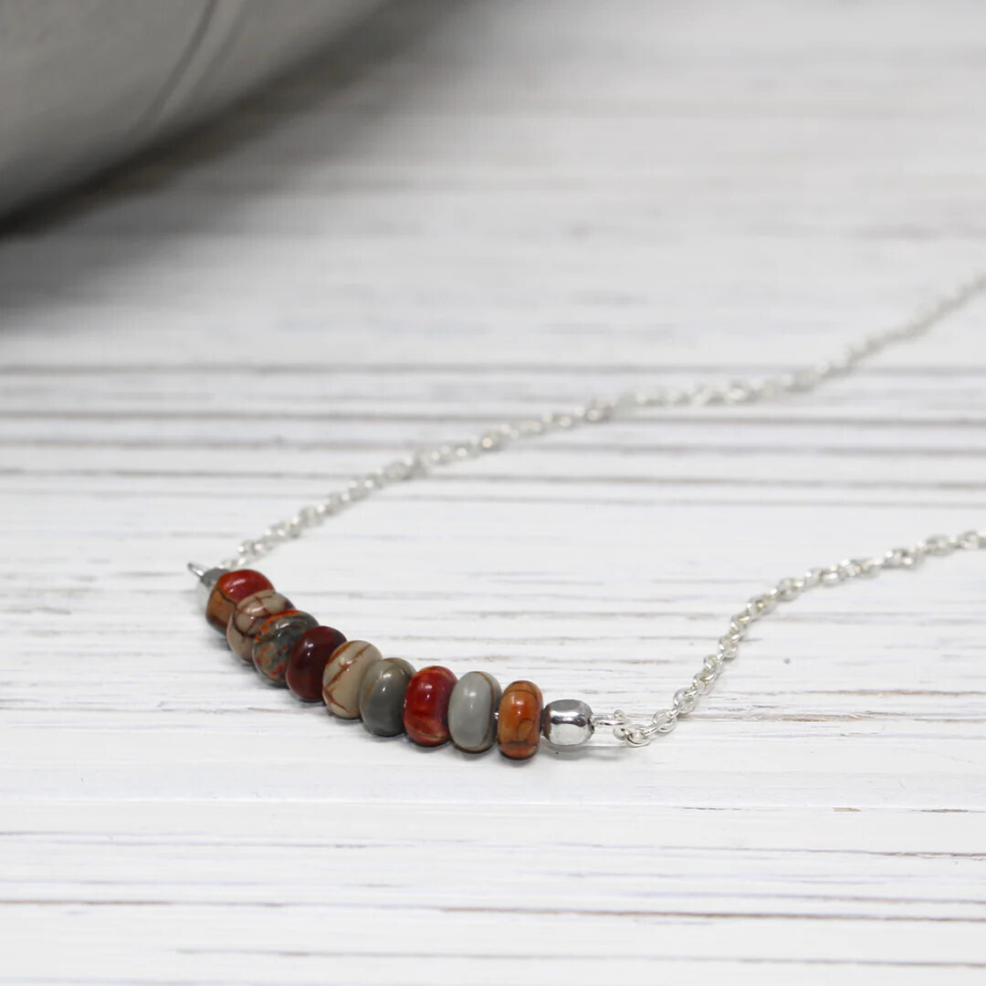 🇨🇦 Jasper Stone Rondelle Necklace