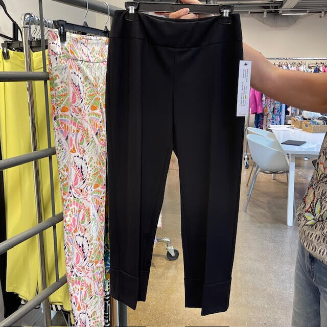 Wide Leg, Lg Cuff Pant, Black - SALE -