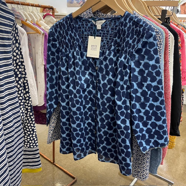 Rae Organic Cotton Top, Blue - SALE -