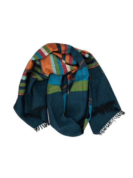 Handcrafted Woven Stripe Scarf - SALE -
