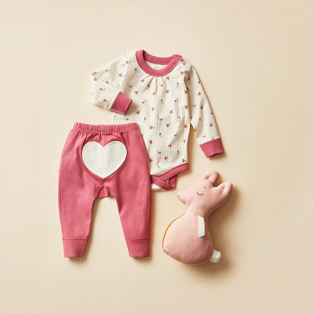 🇨🇦 Winter Rose Heart Pants, Rose Pink