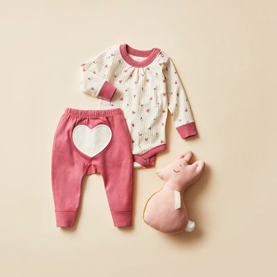 🇨🇦 Winter Rose Heart Pants, Rose Pink