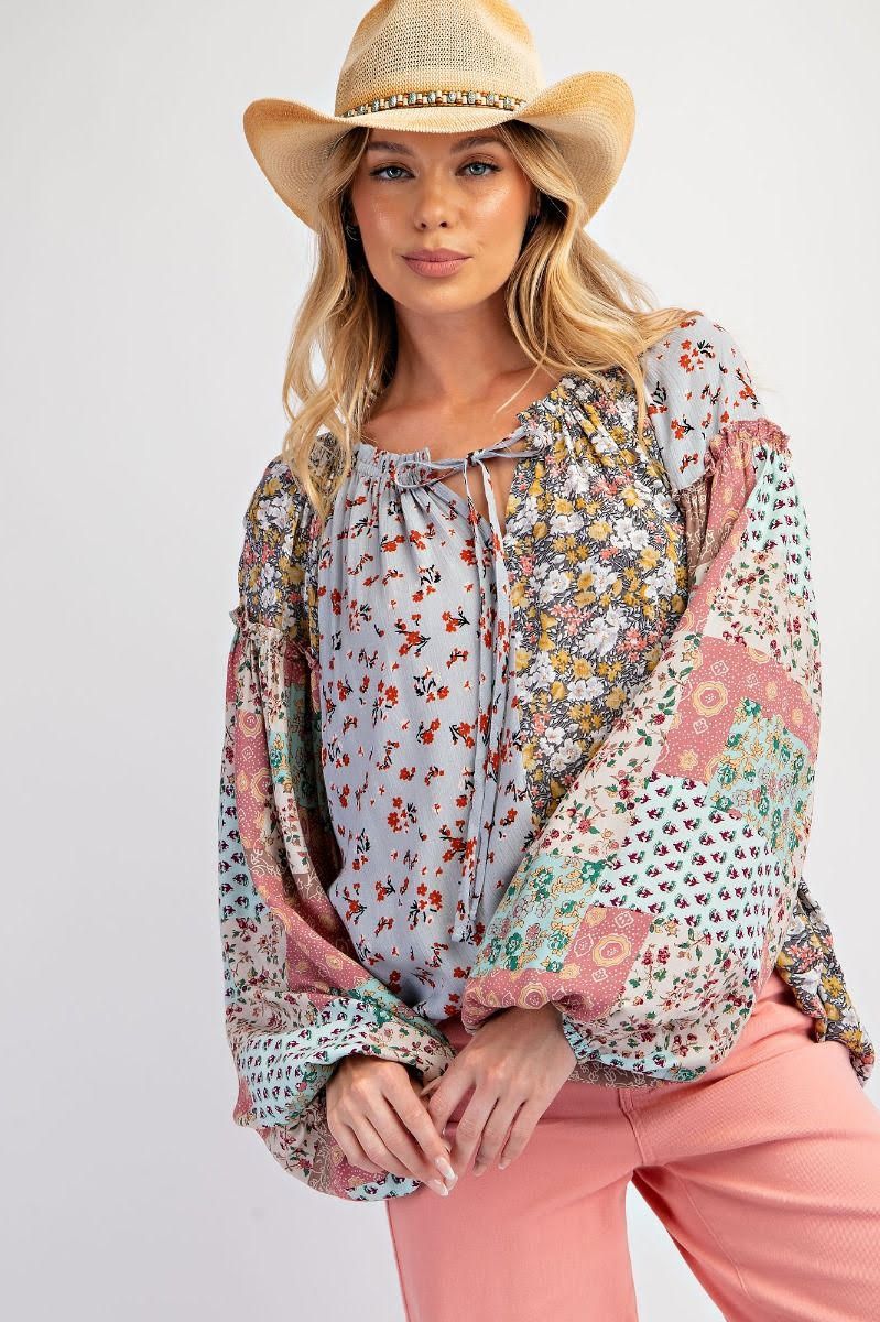 Vintage Boho Challis Top