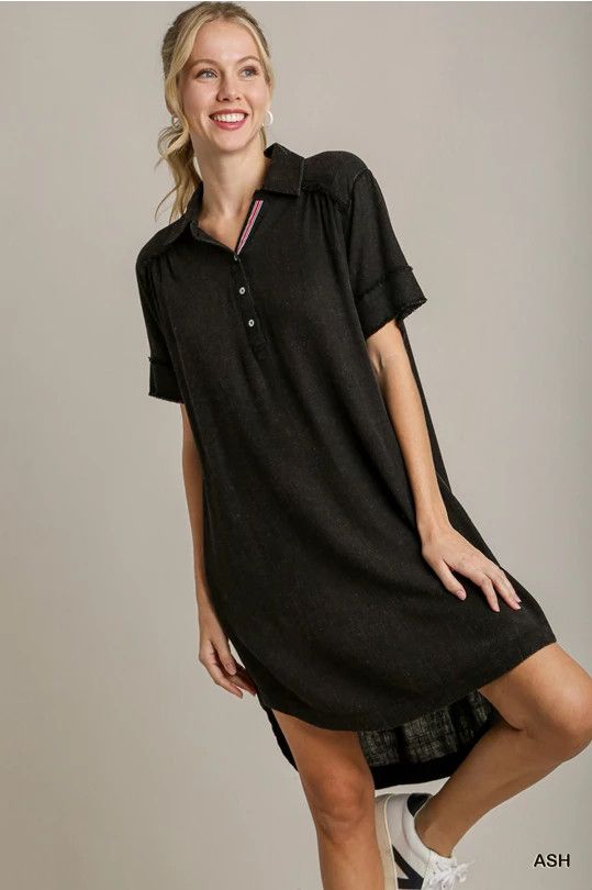 Linen High Low Midi Dress