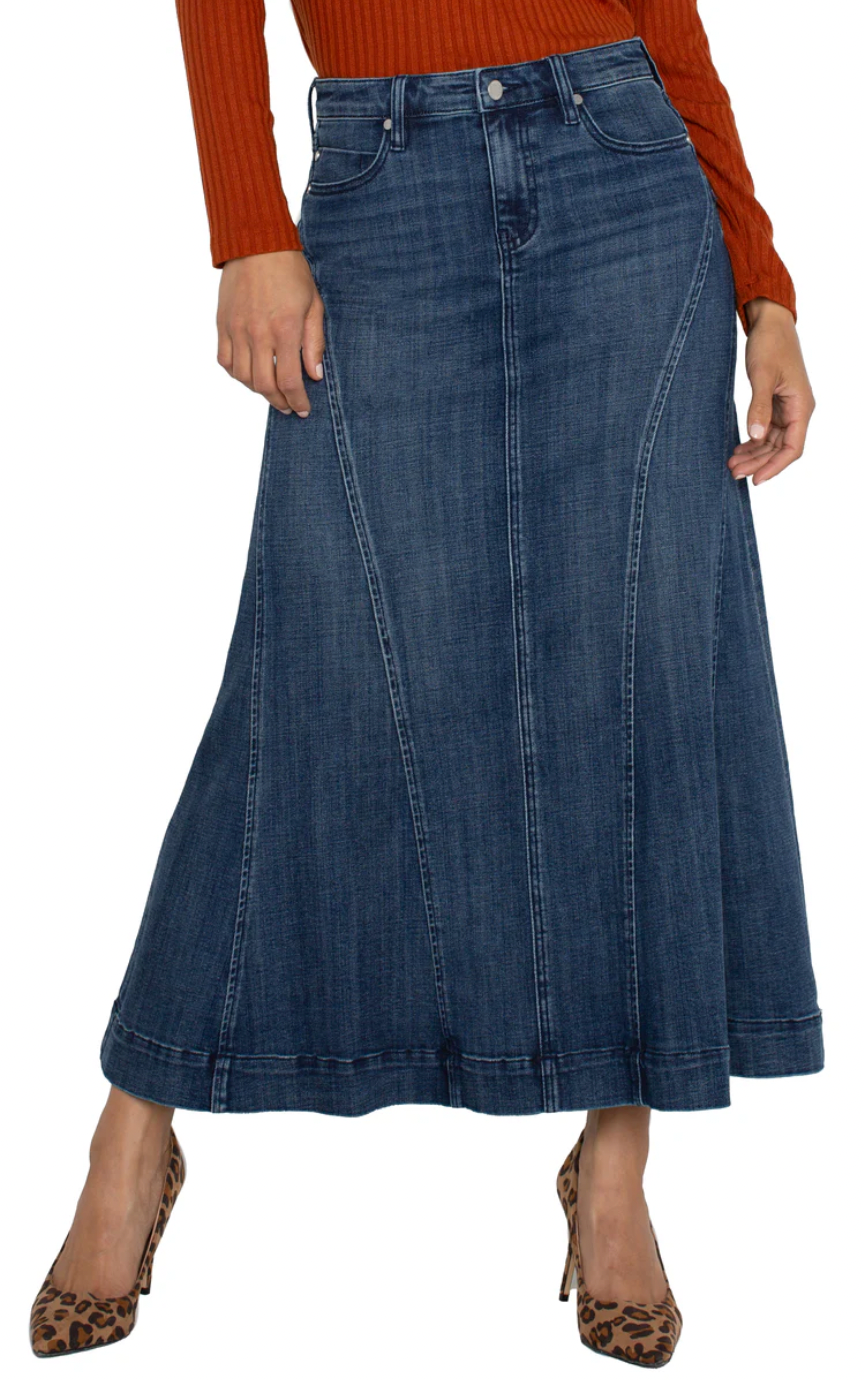 Mermaid Denim Maxi Skirt