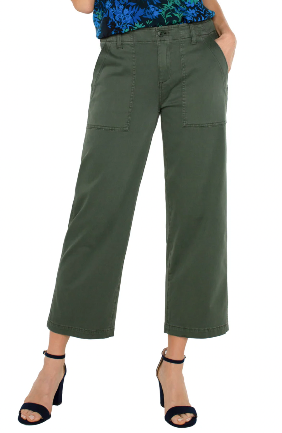 Cargo Crop Wide Leg Pant - SALE -