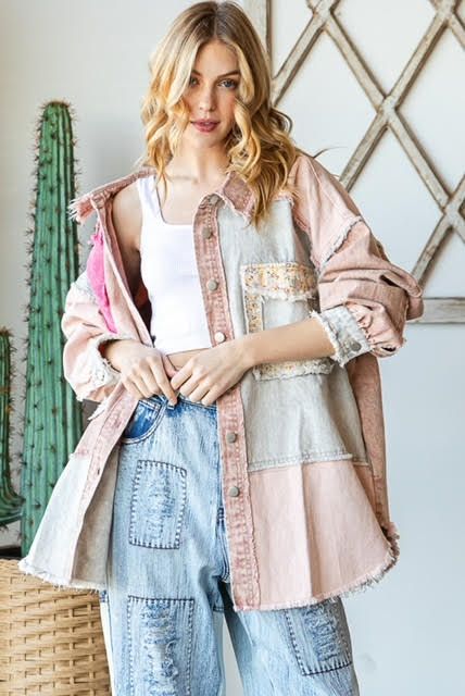 Washed Peace Jacket, Size: S