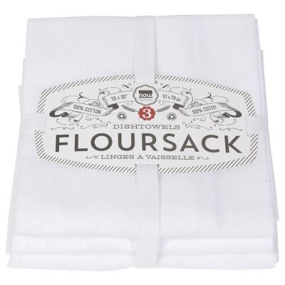 White Floursack Dishcloth, Set of 3