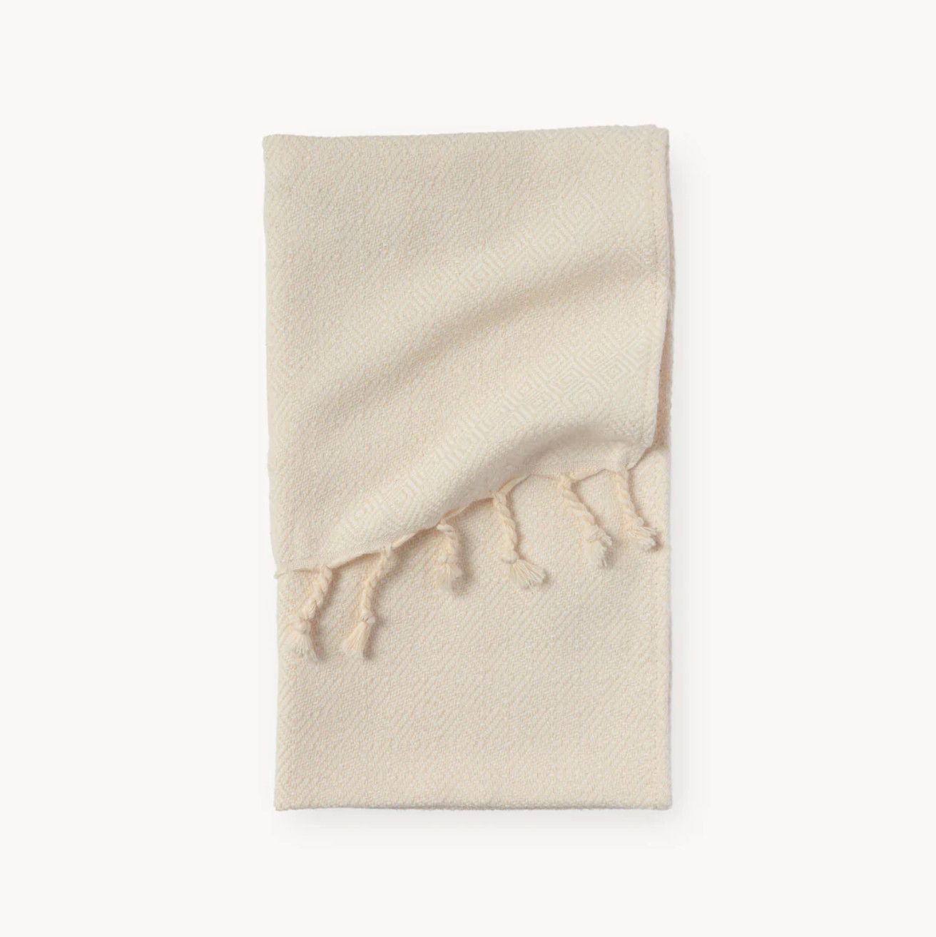 Turkish Diamond Hand Towel, Color: Powder