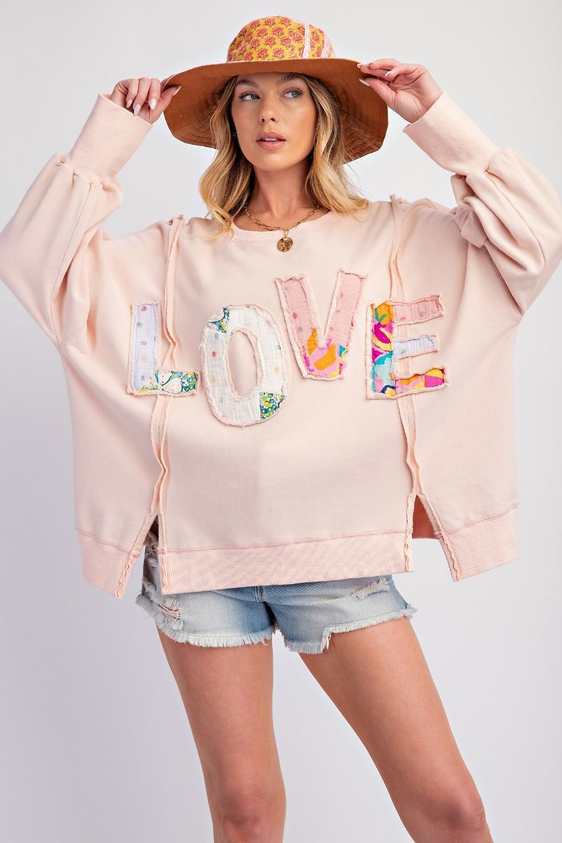 Love Patch Terry Pullover