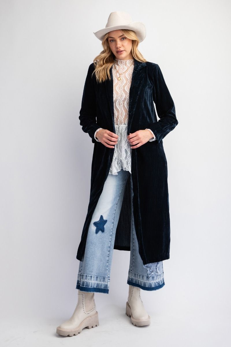 Longline Velvet Jacket (2 colours)