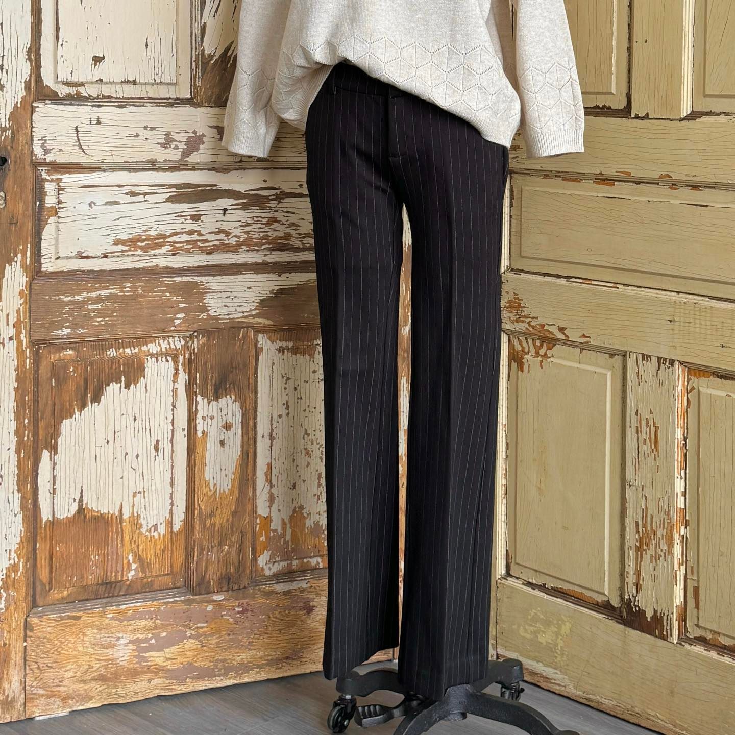 Kelsey Flare Pinstripe Pant - SALE -