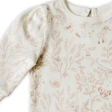 Puff Sleeve Onesie, Secret Garden