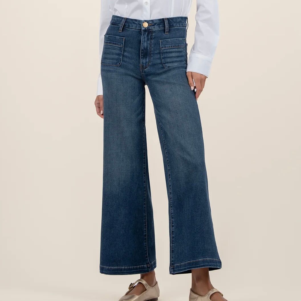Meg Wide Leg Patch Pocket Jeans, Dandle - SALE 50% OFF -