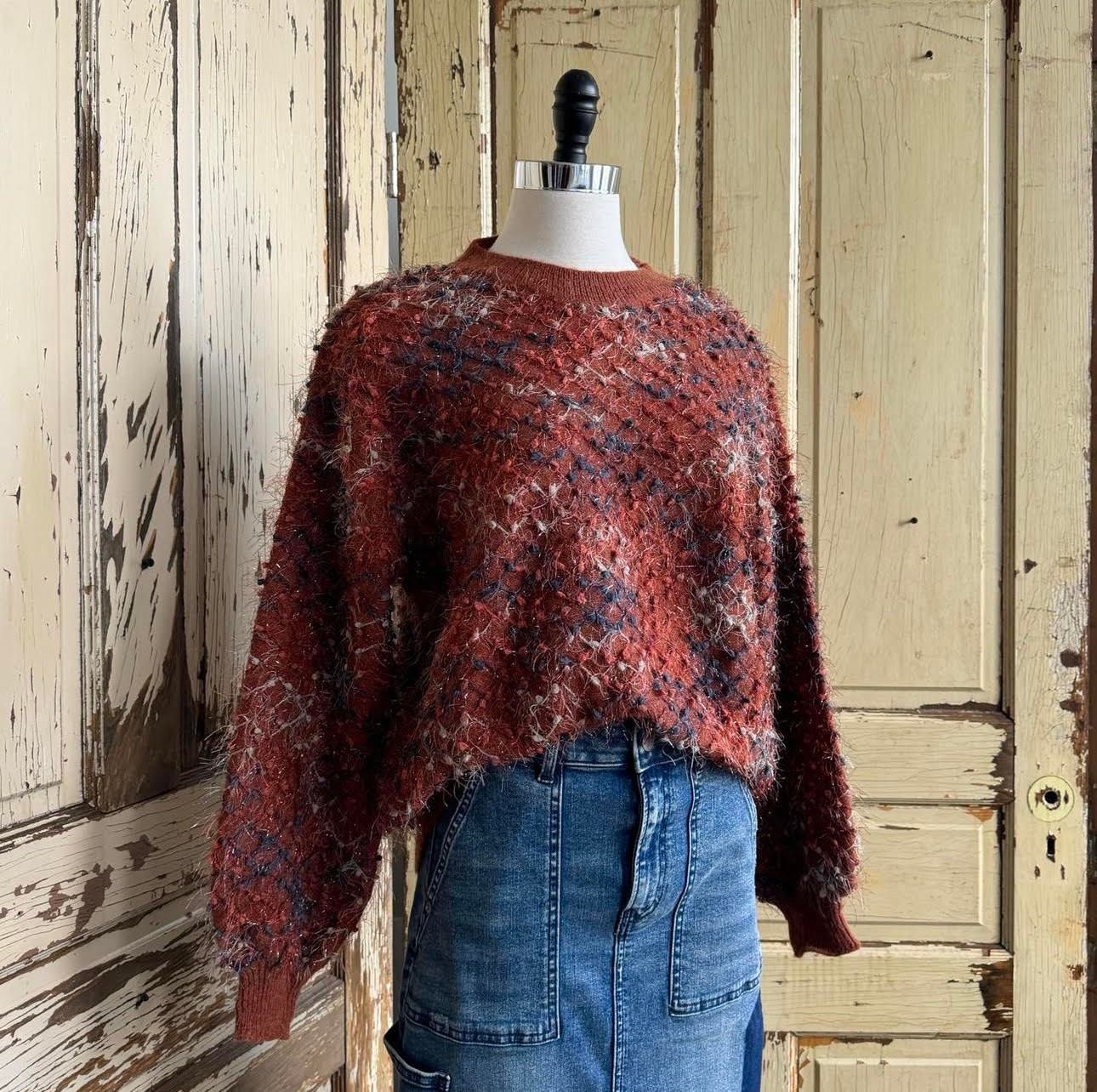 Knubby Ribbon Texture Sweater