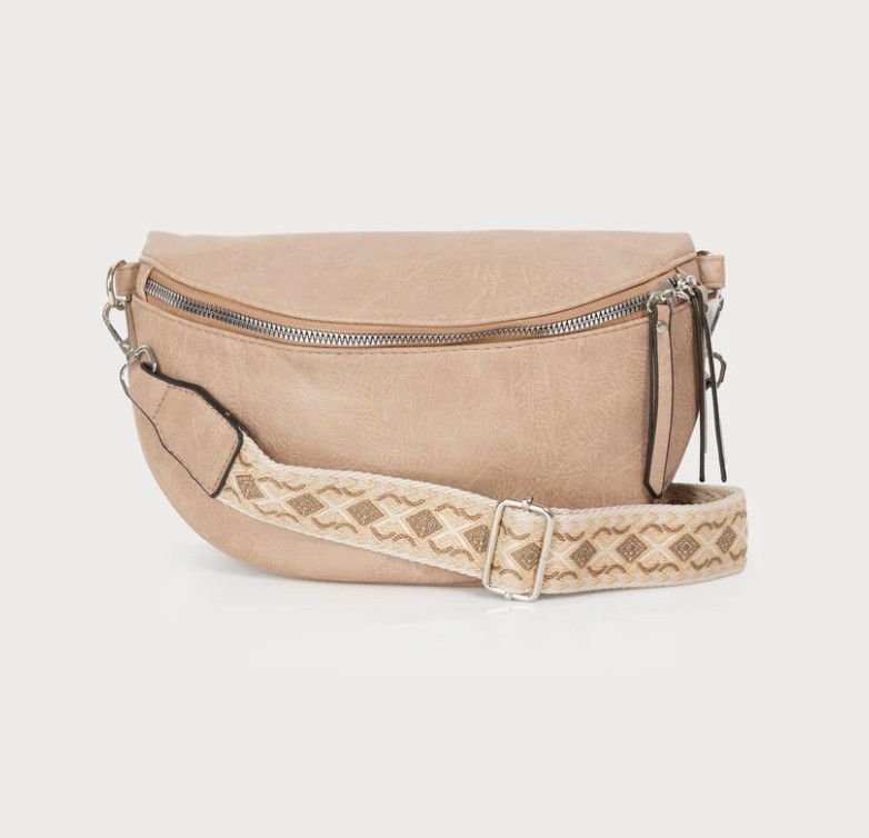 Vegan Semi Circle Belt Bag w/Strap (5 colours)