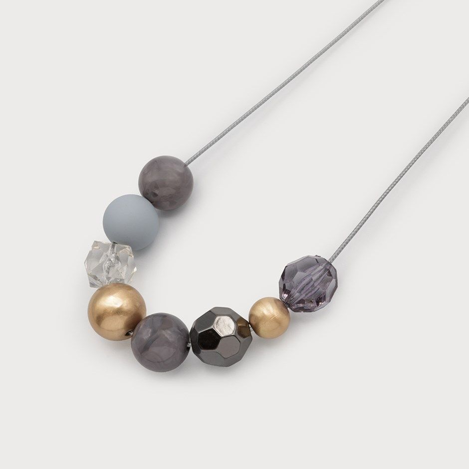🇨🇦 Mixed Bead and Cord Necklace (2 colours)