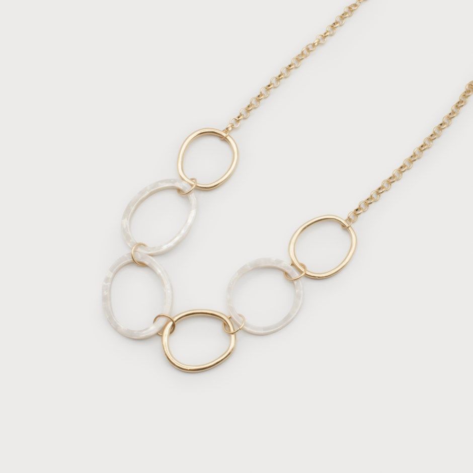 🇨🇦 Resin and Gold Link Necklace