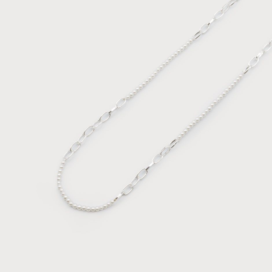 🇨🇦 Mini Faux Pearl &amp; Metal Link Necklace