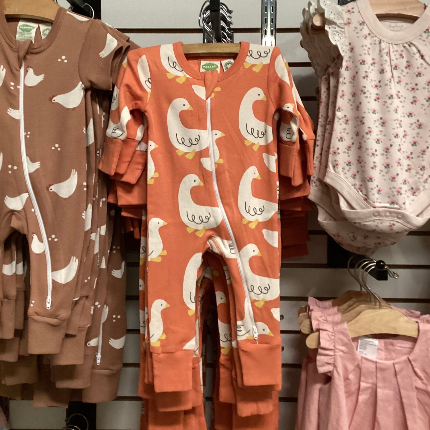 🇨🇦 Organic LS 2-Way Zip Romper, Goose